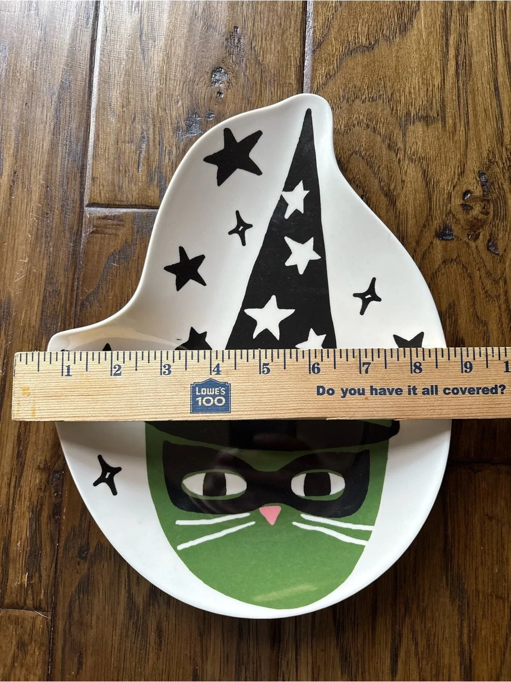Hyde & EEK Witch Cat Halloween Melamine Plates Set of 4